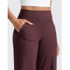 imageCRZ YOGA Womens Butterlift High Waisted Wide Leg Pants with Pockets 29quot31quot33quot  Yoga Lounge Buttery Soft Comfy CasualRipe Plum
