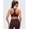 imageCRZ YOGA Womens Butterluxe V Neck Sports Bras  Supportive Racerback Wireless Padded Athletic Yoga Crop TopRipe Plum