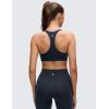 imageCRZ YOGA Womens Butterluxe V Neck Sports Bras  Supportive Racerback Wireless Padded Athletic Yoga Crop TopTrue Navy