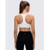 imageCRZ YOGA Womens Butterluxe V Neck Sports Bras  Supportive Racerback Wireless Padded Athletic Yoga Crop TopWhite