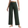imageCRZ YOGA Womens Butterlift High Waisted Wide Leg Pants with Pockets 29quot31quot33quot  Yoga Lounge Buttery Soft Comfy CasualLegend Green