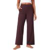 imageCRZ YOGA Womens Butterlift High Waisted Wide Leg Pants with Pockets 29quot31quot33quot  Yoga Lounge Buttery Soft Comfy CasualRipe Plum