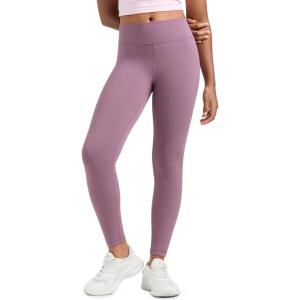 imageCRZ YOGA Fleece Lined Full Length Leggings for Girls  Matte Casual Athletic High Waist Pants Thermal Winter Warm TeenLight Lavender
