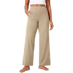 imageCRZ YOGA Womens Butterlift High Waisted Wide Leg Pants with Pockets 29quot31quot33quot  Yoga Lounge Buttery Soft Comfy CasualOak