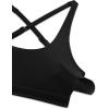 imageCRZ YOGA Butterlift Cross Back Sports Bras for Women  Scoop Neck Adjustable Straps Wireless Padded Pilates Workout TopBlack