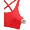 imageCRZ YOGA Butterlift Cross Back Sports Bras for Women  Scoop Neck Adjustable Straps Wireless Padded Pilates Workout TopDeep Red