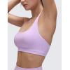 imageCRZ YOGA Butterluxe Halter Sports Bras for Women  Scoop Neck Padded Open Back Yoga Crop Gym Tops Low ImpactElfin Purple