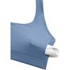 imageCRZ YOGA Butterluxe Halter Sports Bras for Women  Scoop Neck Padded Open Back Yoga Crop Gym Tops Low ImpactOasis Blue