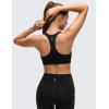 imageCRZ YOGA Butterluxe V Neck Padded Sports Bras for Women  Supportive Racerback Wireless Athletic Yoga Crop TopBlack