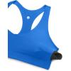 imageCRZ YOGA Butterluxe V Neck Padded Sports Bras for Women  Supportive Racerback Wireless Athletic Yoga Crop TopSparkle Blue
