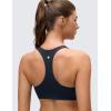 imageCRZ YOGA Butterluxe V Neck Padded Sports Bras for Women  Supportive Racerback Wireless Athletic Yoga Crop TopTrue Navy