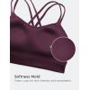 imageCRZ YOGA Softness Mold Butterluxe Strappy Sports Bras for Women  Double Spaghetti Strap Longline Workout Yoga Crop TopDeep Purple