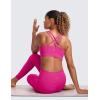 imageCRZ YOGA Softness Mold Butterluxe Strappy Sports Bras for Women  Double Spaghetti Strap Longline Workout Yoga Crop TopHibiscus Purple