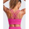 imageCRZ YOGA Softness Mold Butterluxe Strappy Sports Bras for Women  Double Spaghetti Strap Longline Workout Yoga Crop TopHibiscus Purple