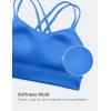 imageCRZ YOGA Softness Mold Butterluxe Strappy Sports Bras for Women  Double Spaghetti Strap Longline Workout Yoga Crop TopSparkle Blue