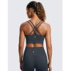 imageCRZ YOGA Softness Mold Butterluxe Strappy Sports Bras for Women  Double Spaghetti Strap Longline Workout Yoga Crop TopTrue Navy