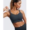 imageCRZ YOGA Softness Mold Butterluxe Strappy Sports Bras for Women  Double Spaghetti Strap Longline Workout Yoga Crop TopTrue Navy