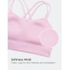 imageCRZ YOGA Softness Mold Butterluxe Strappy Sports Bras for Women  Double Spaghetti Strap Longline Workout Yoga Crop TopVita Pink