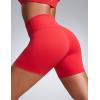 imageCRZ YOGA Womens Butterbreeze High Waisted Athletic Biker Shorts 4  Workout Gym Volleyball Running Yoga Tummy ControlDeep Red
