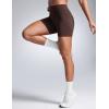 imageCRZ YOGA Womens Butterbreeze High Waisted Athletic Biker Shorts 4  Workout Gym Volleyball Running Yoga Tummy ControlHot Fudge Brown
