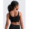 imageCRZ YOGA Girls Butterluxe Longline Sports Bra  Yoga Athletic Casual Tops Scoop Neck U Back Padded Kids TeenBlack