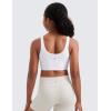 imageCRZ YOGA Girls Butterluxe Longline Sports Bra  Yoga Athletic Casual Tops Scoop Neck U Back Padded Kids TeenWhite