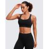 imageCRZ YOGA Naked Feeling Strappy Padded Sports Bras for Women  Fitness Workout Top Criss Cross Back Yoga CamiBlack