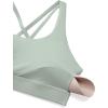 imageCRZ YOGA Naked Feeling Strappy Padded Sports Bras for Women  Fitness Workout Top Criss Cross Back Yoga CamiGreen Palm Court