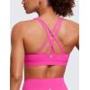 imageCRZ YOGA Naked Feeling Strappy Padded Sports Bras for Women  Fitness Workout Top Criss Cross Back Yoga CamiHibiscus Purple