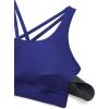 imageCRZ YOGA Naked Feeling Strappy Padded Sports Bras for Women  Fitness Workout Top Criss Cross Back Yoga CamiLarkspur Blue