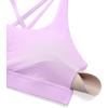 imageCRZ YOGA Naked Feeling Strappy Padded Sports Bras for Women  Fitness Workout Top Criss Cross Back Yoga CamiLilac