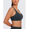 imageCRZ YOGA Naked Feeling Strappy Padded Sports Bras for Women  Fitness Workout Top Criss Cross Back Yoga CamiMelanite