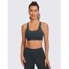 imageCRZ YOGA Naked Feeling Strappy Padded Sports Bras for Women  Fitness Workout Top Criss Cross Back Yoga CamiMelanite