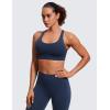 imageCRZ YOGA Naked Feeling Strappy Padded Sports Bras for Women  Fitness Workout Top Criss Cross Back Yoga CamiNavy