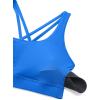 imageCRZ YOGA Naked Feeling Strappy Padded Sports Bras for Women  Fitness Workout Top Criss Cross Back Yoga CamiSparkle Blue