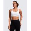 imageCRZ YOGA Naked Feeling Strappy Padded Sports Bras for Women  Fitness Workout Top Criss Cross Back Yoga CamiWhite