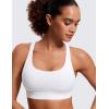 imageCRZ YOGA Naked Feeling Strappy Padded Sports Bras for Women  Fitness Workout Top Criss Cross Back Yoga CamiWhite