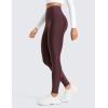 imageCRZ YOGA Womens Fleece Lined Leggings 28  Casual Lounge Workout Yoga Thermal Full Length Pants Winter WarmArctic Plum