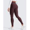 imageCRZ YOGA Womens Fleece Lined Leggings 28  Casual Lounge Workout Yoga Thermal Full Length Pants Winter WarmArctic Plum