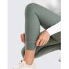 imageCRZ YOGA Womens Fleece Lined Leggings 28  Casual Lounge Workout Yoga Thermal Full Length Pants Winter WarmGrey Sage