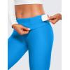imageCRZ YOGA Womens Fleece Lined Leggings 28  Casual Lounge Workout Yoga Thermal Full Length Pants Winter WarmMadagascar Blue