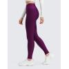 imageCRZ YOGA Womens Fleece Lined Leggings 28  Casual Lounge Workout Yoga Thermal Full Length Pants Winter WarmPlum Magenta