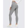 imageCRZ YOGA Womens Fleece Lined Leggings 28  Casual Lounge Workout Yoga Thermal Full Length Pants Winter WarmRhino Grey