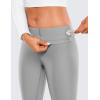 imageCRZ YOGA Womens Fleece Lined Leggings 28  Casual Lounge Workout Yoga Thermal Full Length Pants Winter WarmRhino Grey