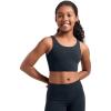 imageCRZ YOGA Girls Butterluxe Longline Sports Bra  Yoga Athletic Casual Tops Scoop Neck U Back Padded Kids TeenTrue Navy