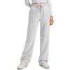 imageCRZ YOGA Cotton Fleece Lined Sweatpants Women 28quot30quot32quot  Straight Leg Casual Lounge Pants with Pockets Winter WarmDove Grey Heather