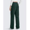 imageCRZ YOGA Cotton Fleece Lined Sweatpants Women 28quot30quot32quot  Straight Leg Casual Lounge Pants with Pockets Winter WarmLegend Green