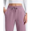 imageCRZ YOGA Cotton Fleece Lined Sweatpants Women 28quot30quot32quot  Straight Leg Casual Lounge Pants with Pockets Winter WarmLight Lavender