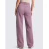 imageCRZ YOGA Cotton Fleece Lined Sweatpants Women 28quot30quot32quot  Straight Leg Casual Lounge Pants with Pockets Winter WarmLight Lavender