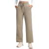 imageCRZ YOGA Cotton Fleece Lined Sweatpants Women 28quot30quot32quot  Straight Leg Casual Lounge Pants with Pockets Winter WarmOak